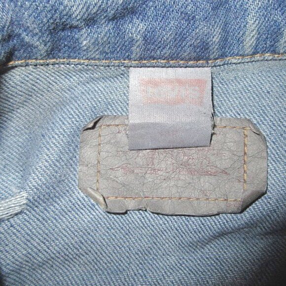 90s Vtg Levis Jacket Mens Size S Jean Denim Trucker Ghost Y2K Grunge USA Made - Picture 10 of 12